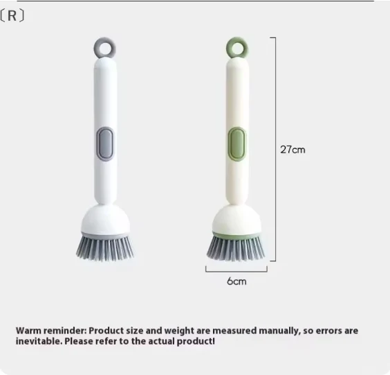 Kitchen Cleaning Brush Long Handle Compact Dish Bowl Scrubber