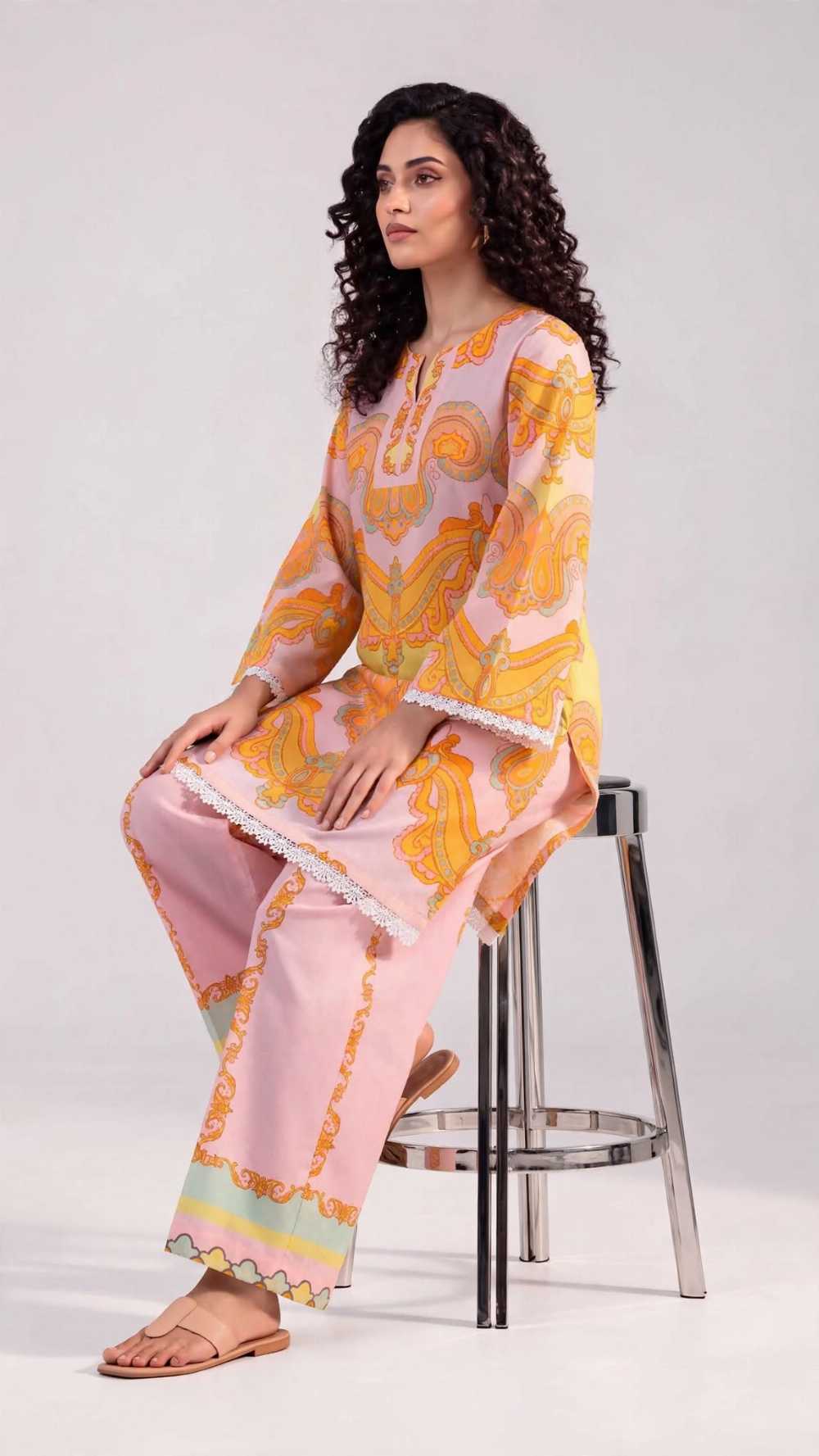 Women 2 Piece Pret Stitched Shalwar Kameez