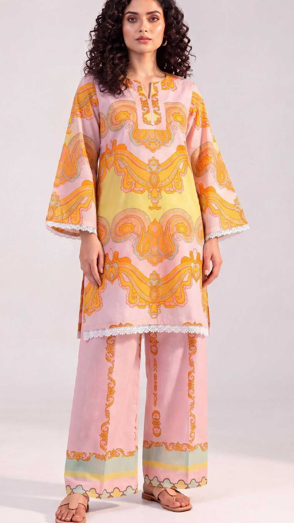 Women 2 Piece Pret Stitched Shalwar Kameez
