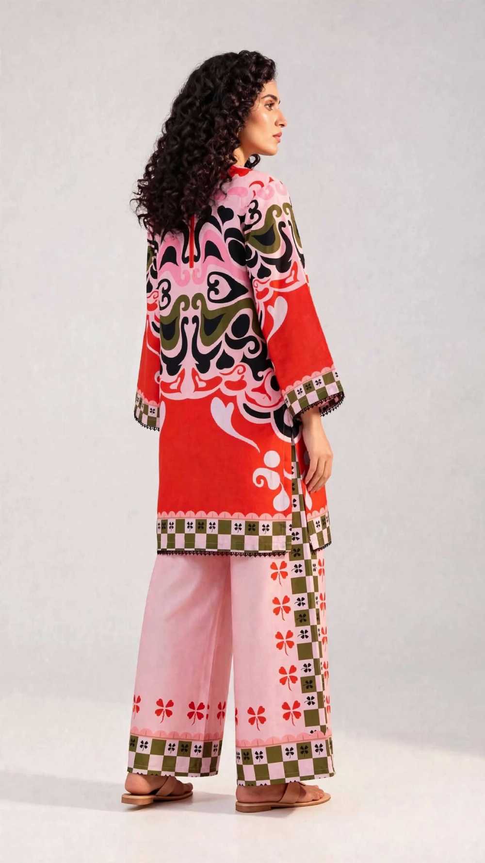 Women 2 Piece Pret Stitched Shalwar Kameez