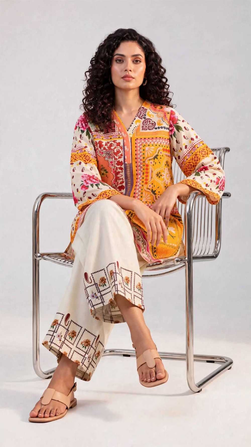 Women 2 Piece Pret Stitched Shalwar Kameez