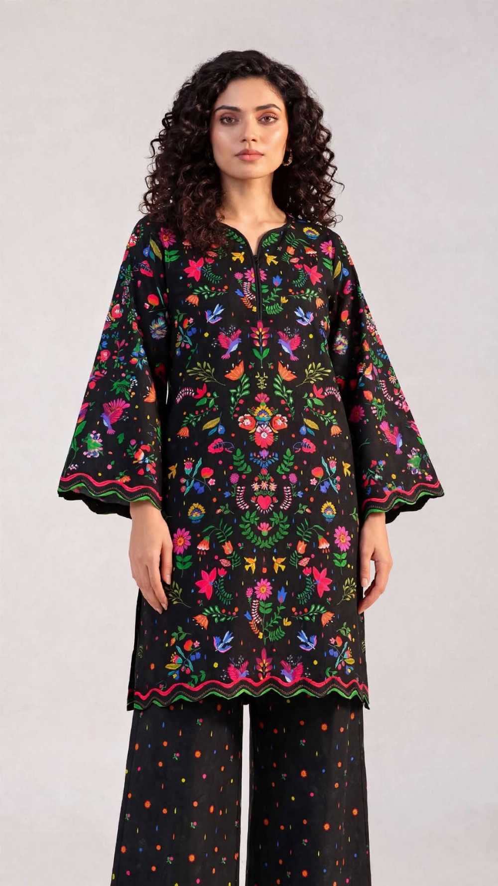 Women 2 Piece Pret Stitched Shalwar Kameez