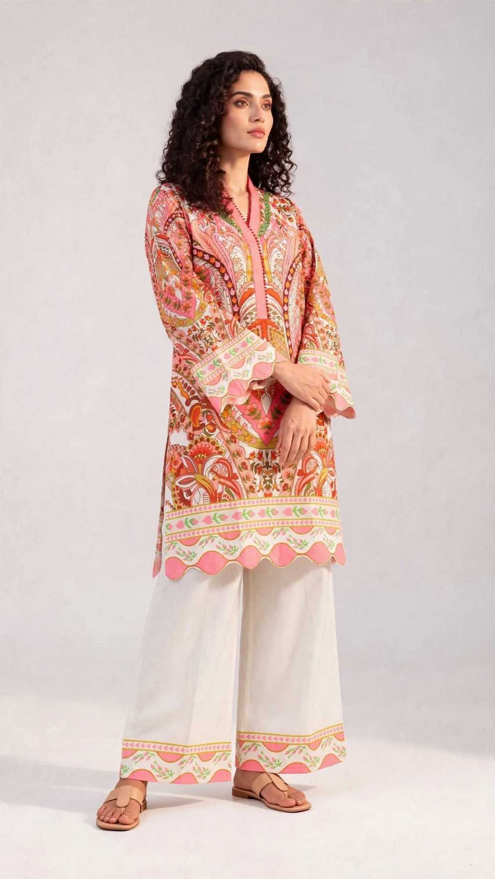 Women 2 Piece Pret Stitched Shalwar Kameez