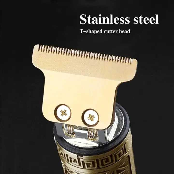 Metal Body Vintage T9 Trimmer & Hair Clipper for Men | USB Rechargeable Professional Hair Cutting Machine | Precision Beard & Hair Grooming Tool