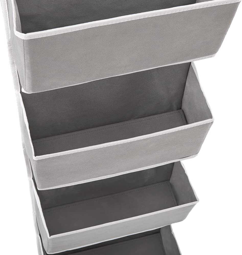 Over the Door Hanging Organizer with 4 Pocket, Home Storage Organizer with Hook for Pantry Baby Nursery Bathroom Closet 
