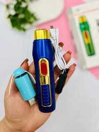 5 In 1 USB Pocket Hair Trimmer Mini Shaver, Razor Ignition Lighter LED Torch Light, Power Bank With Mini Fan All in one Hair Trimmer