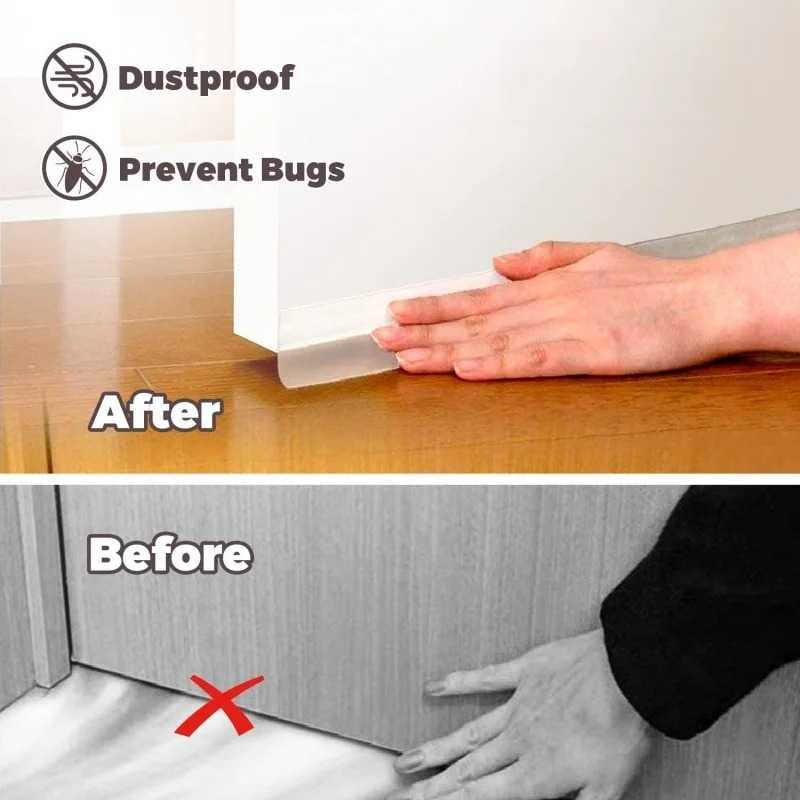 Silicone Self-Adhesive Door Weather Stripping Window Seal Strip Sealing Sticker Tape Door Draft Stopper Dustproof Insectproof