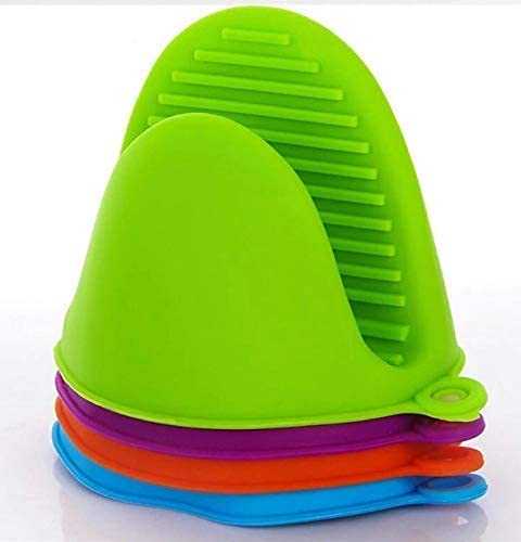 1 Pair of Silicon Pot Holder Oven Mini Gloves Cooking Pinch Handle Kitchen Heat Up Solution – Pack of 2