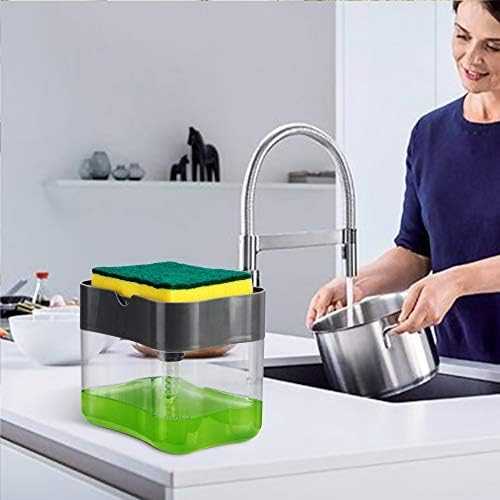 2-in-1 Soap Pump Dispenser – Kitchen Dish Soap Organizer with Sponge Holder