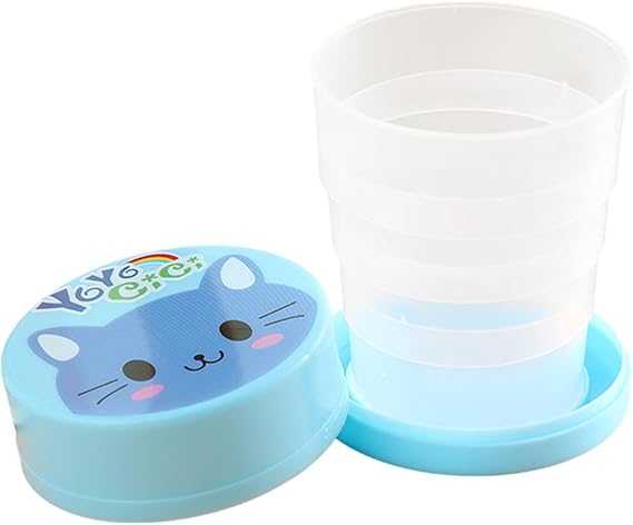 Foldable Magic Glass for Kids – Portable Collapsible Travel Cup with Lid