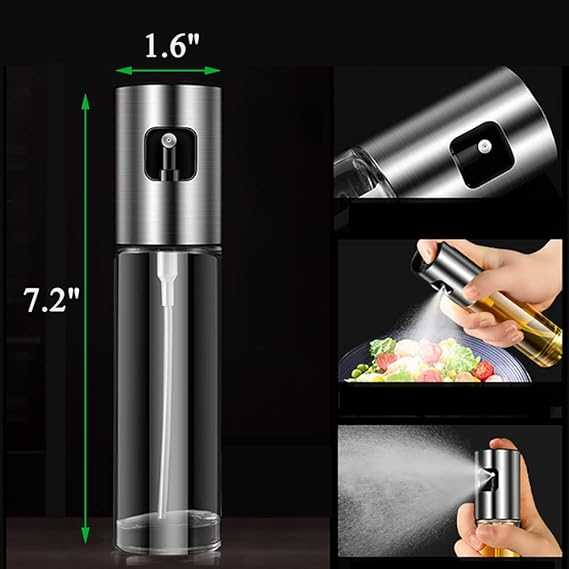 100ML Oil Spray Bottle – Professional Glass Dispenser for Kitchen & BBQ