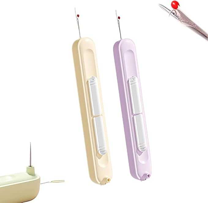 2-in-1 Needle Threader & Seam Ripper – Dual Head Sewing Tool for Seniors