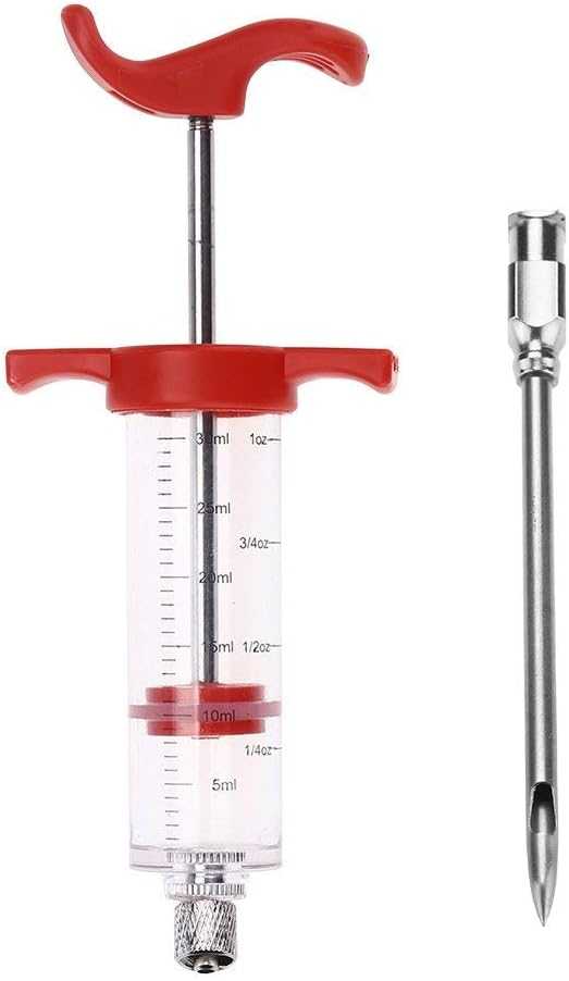 Stainless Steel Meat Injector – BBQ Marinade & Flavor Seasoning Needle