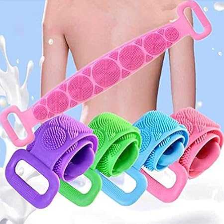 Bath Shower Silicone Body Brush Belt 