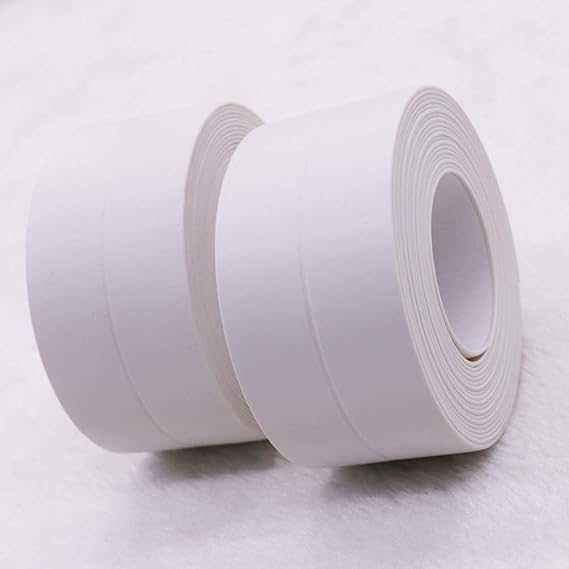 Wall Corner Line Sticking Strip | PVC Self-Adhesive Wall Sealing Tape | Pot Gap Corner Line Mildew-proof Sticker | Kitchen Sink Bathroom Crack Repair Caulk Tape (3.2 meter, White)