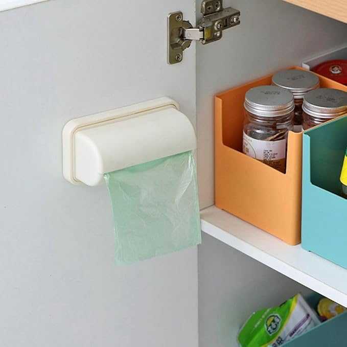 Wall-Mounted Garbage Bag Storage Box – Adhesive Kitchen Bag Dispenser