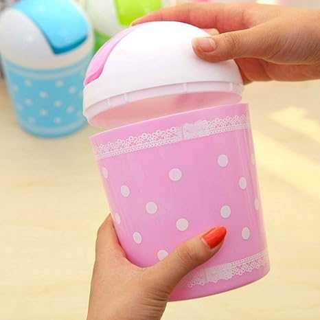 Mini Desktop Dustbin – Small Pop-Up Trash Can for Office & Study Table