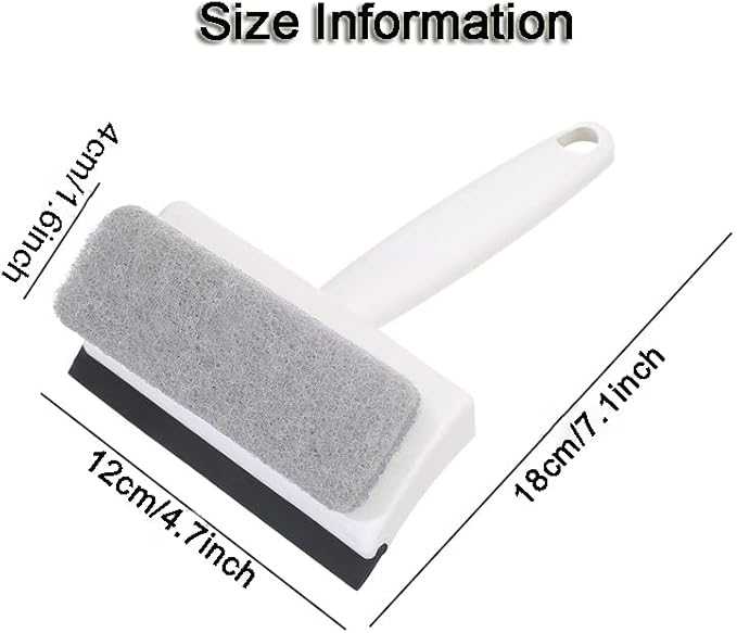 2-In-1 Glass Cleaning Brush & Wiper – Multipurpose Scrubber for Windows & Mirrors