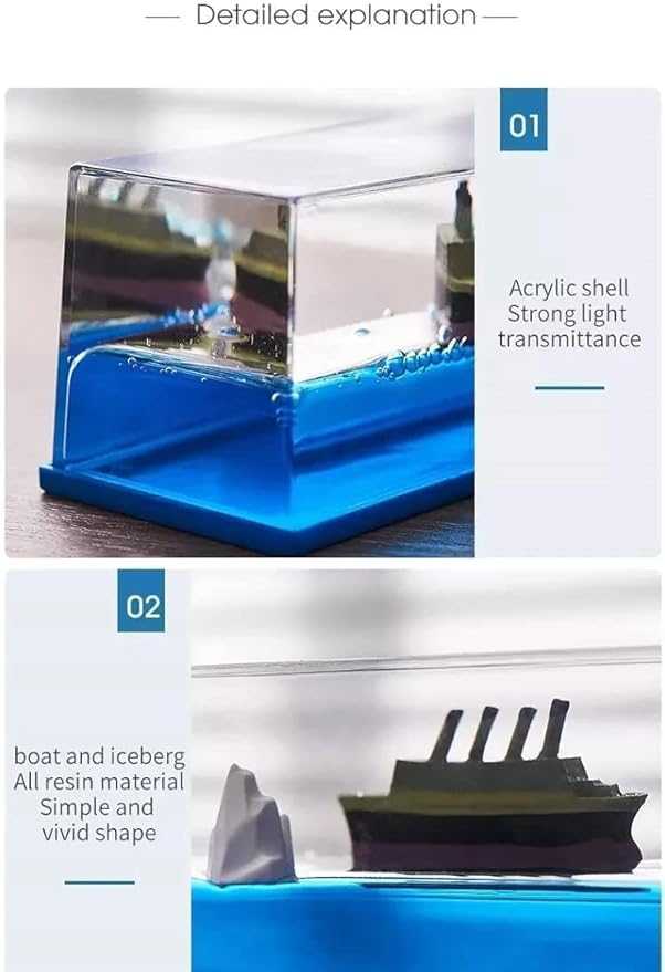 Titanic Cruise Ship Fluid Drift Bottle – Unsinkable Floating Ship Decor