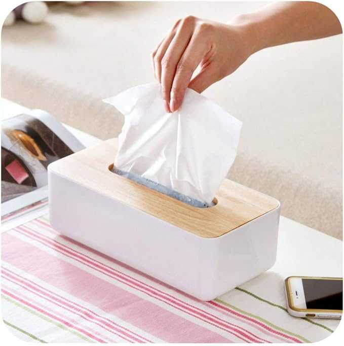 Wooden Tissue Box Cover – Rectangular Handcrafted Facial Tissue Holder