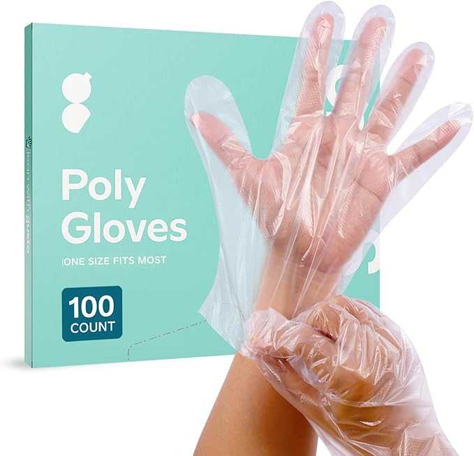 Disposable Plastic Gloves (Pack of 100) – Food Safe Transparent Hand Protection