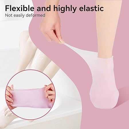 Moisturizing Spa Gel Socks – Silicone Lined Therapy for Cracked Heels