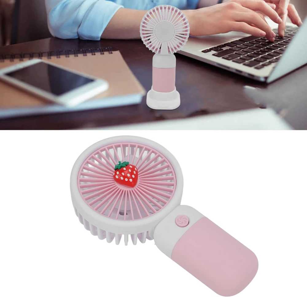 Mini Fruit Portable Fan – 3-Speed Rechargeable Pocket Fan (Type-C)