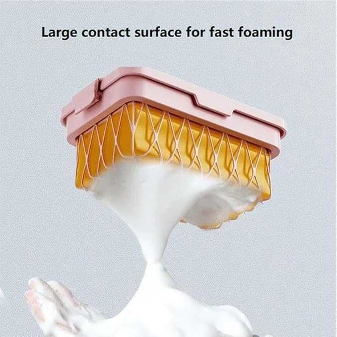 Elastic 2-in-1 Mesh Soap Dish – Fast Foaming & Quick-Dry Soap Saver