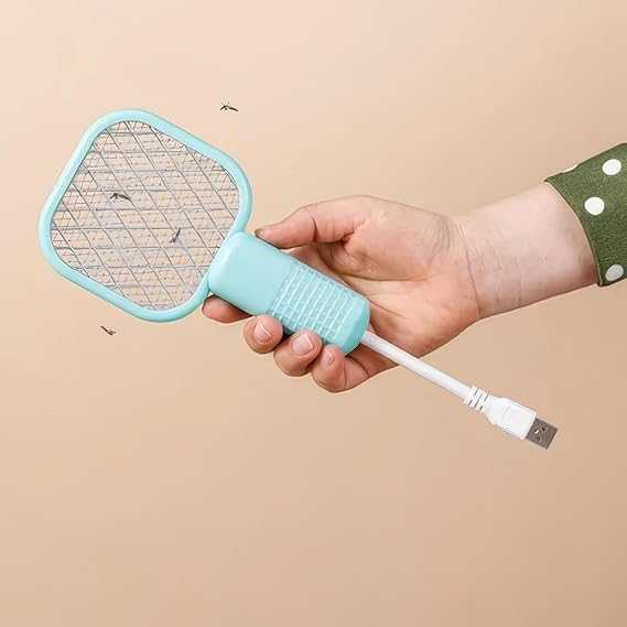 Electric Mosquito Racket – 3000V High Voltage USB Rechargeable Fly Killer
