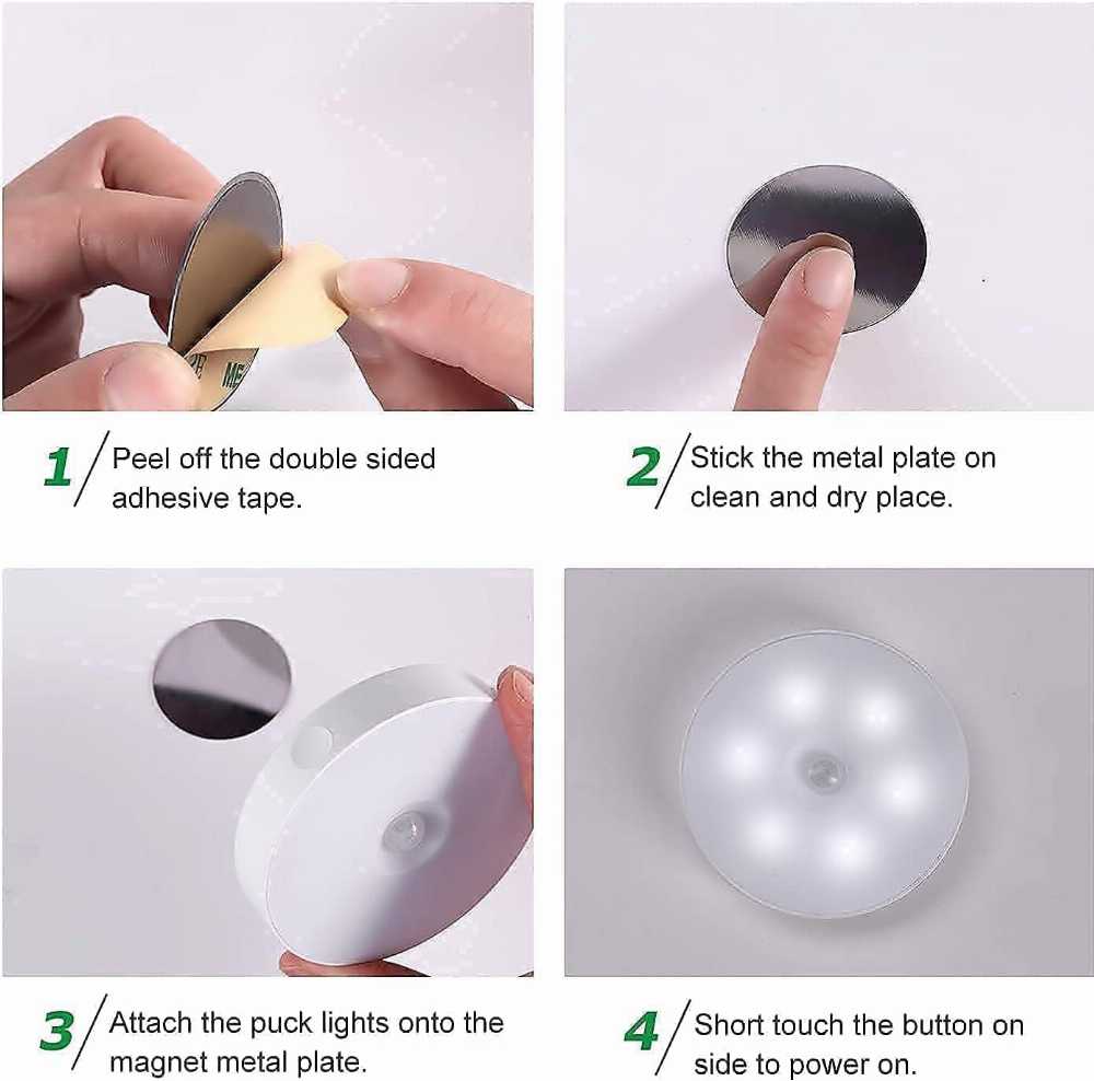 Motion Sensor Light for Home  with USB Charging Wireless Self Adhesive LED Body
