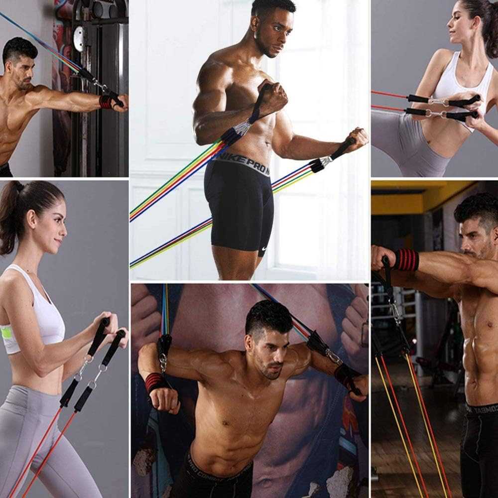11pcs Resistance Band Set – Professional Gym Workout Tubes with Handles