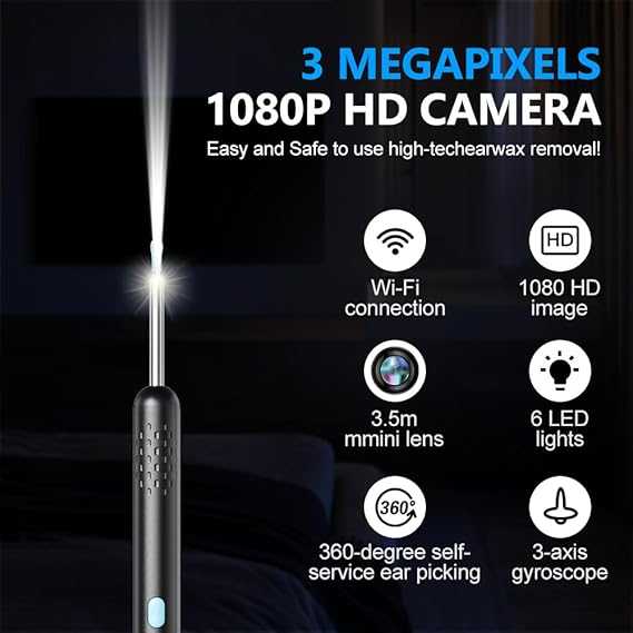 Smart Visual Ear Cleaner – HD Camera Ear Wax Removal Tool with LED Light