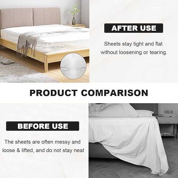 Bedsheet Grippers (Pack of 4) – Adjustable Elastic Sheet Straps & Clips