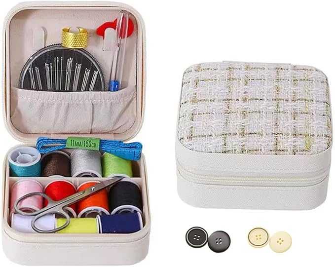 46-Piece Premium Sewing Kit – Travel-Ready Organizer in Elegant PU Leather Case