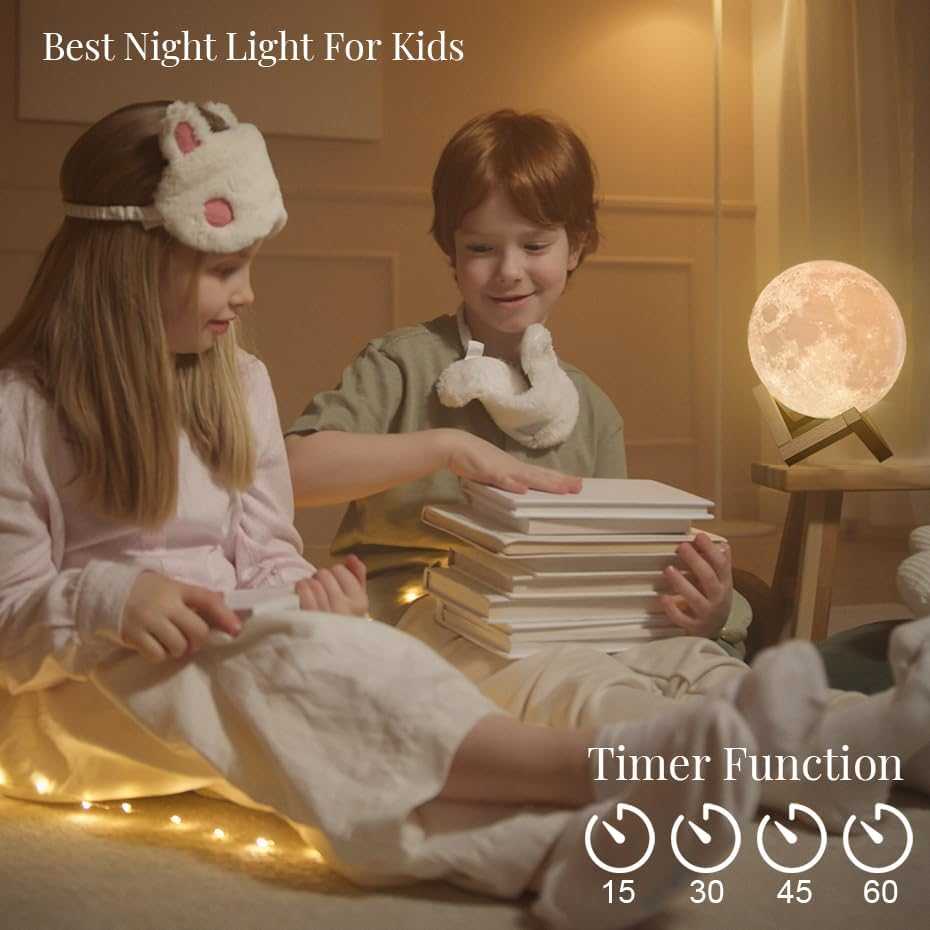 3D Moon Lamp – Rechargeable LED Night Light for Home Decor