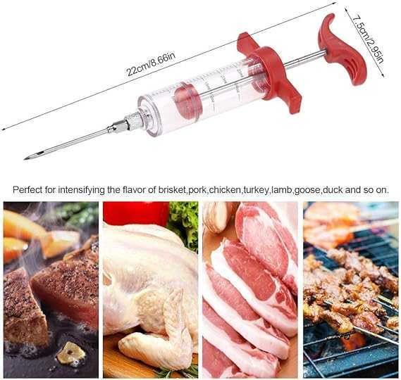 Stainless Steel Meat Injector – BBQ Marinade & Flavor Seasoning Needle
