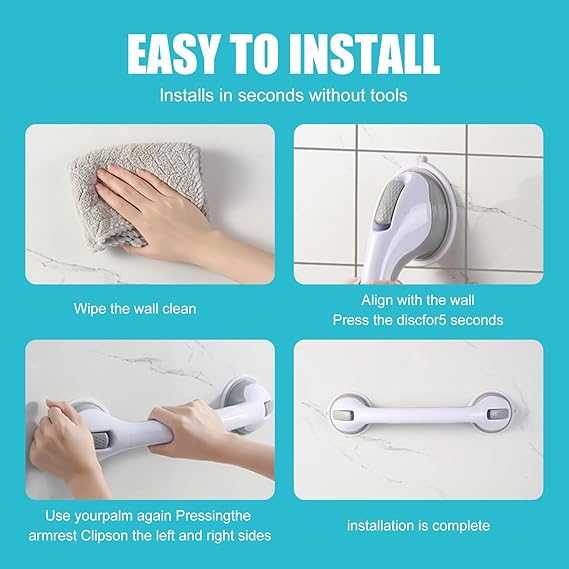 Helping Handle for Bathroom Safety – Portable Suction Cup Grab Bar for Seniors