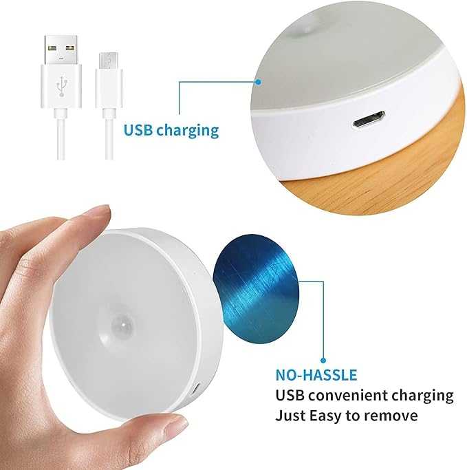 Motion Sensor Light for Home  with USB Charging Wireless Self Adhesive LED Body