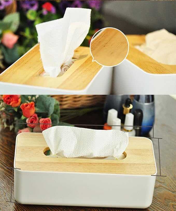 Wooden Tissue Box Cover – Rectangular Handcrafted Facial Tissue Holder