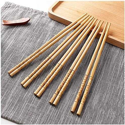 Pack of 10 Pairs Reusable Chopsticks – Non-Slip Premium Sushi Sticks