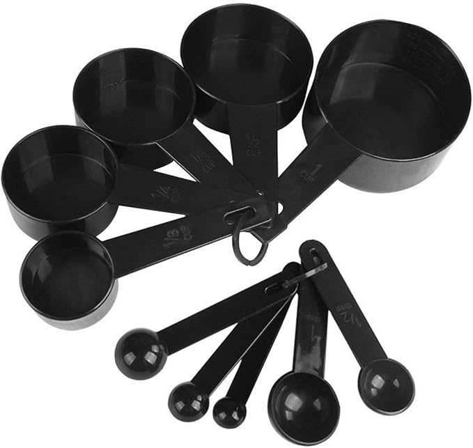 10-Piece Measuring Cups & Spoons Set – Professional Plastic Baking Kit
