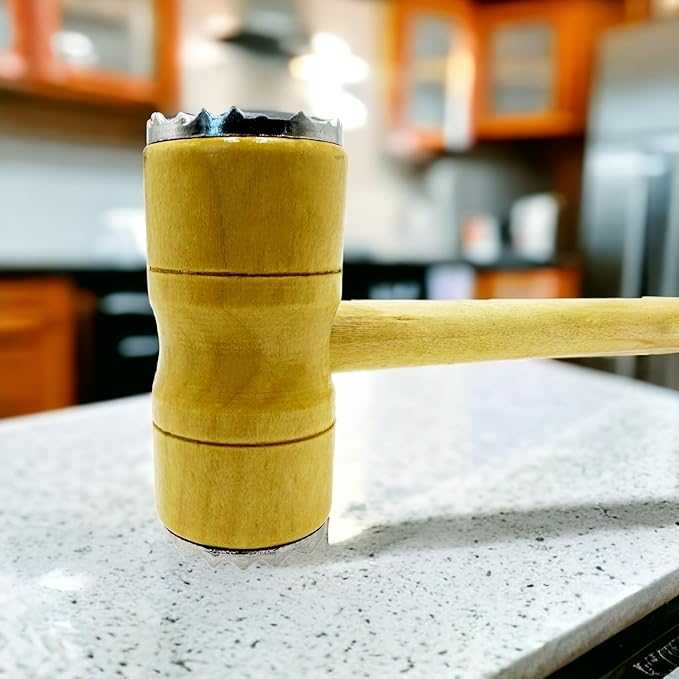 Wooden Meat Hammer – Double-Sided Professional Meat Tenderizer Mallet