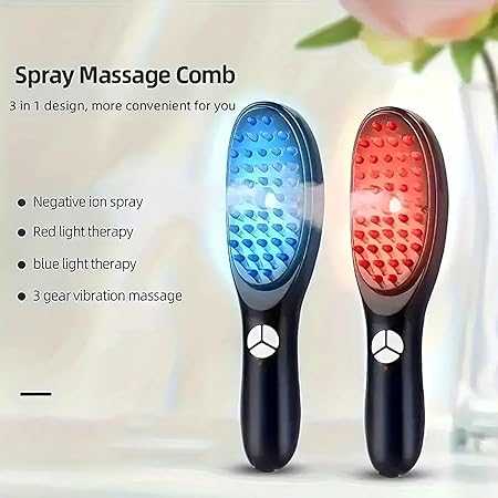 3-In-1 Hair Growth Brush – Electric Scalp Massager with Nano Steam & Vibration