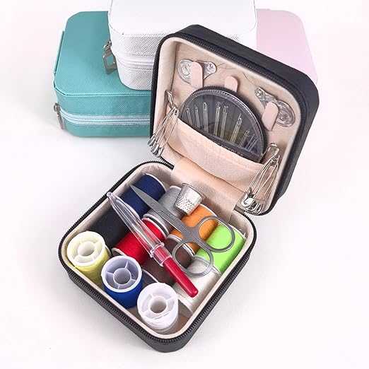 46-Piece Premium Sewing Kit – Travel-Ready Organizer in Elegant PU Leather Case