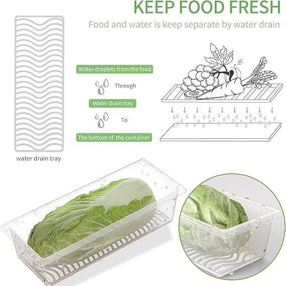 Meat Storage Container – Fresh-Keeping Box with Removable Drain Plate & Lid