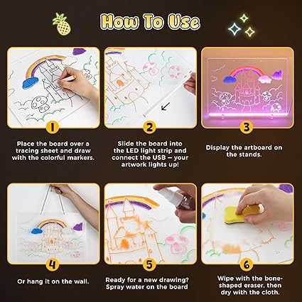 Colorful LED Writing Board – Glowing Fluorescent Drawing Tablet for Kids