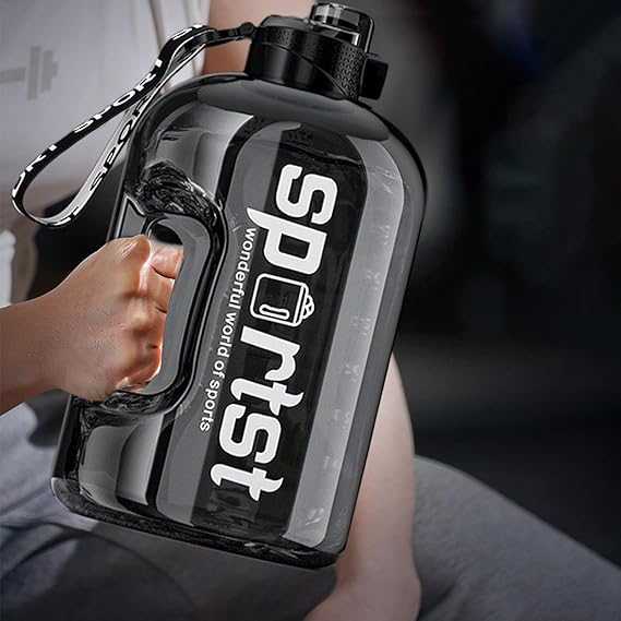 Happy Sporty 2000ML Water Bottle – Motivational 2L Bottle with Time Marker