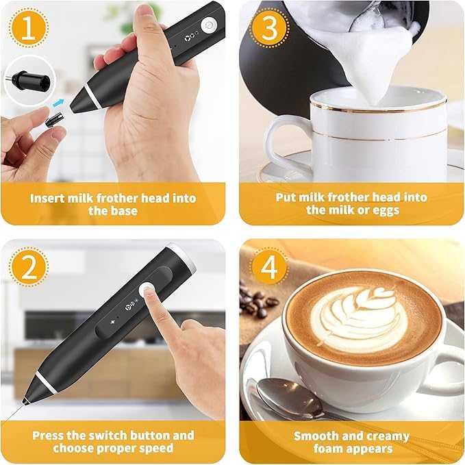 Rechargeable Coffee Beater – 3 Speed Handheld Milk Frother & Egg Whisk