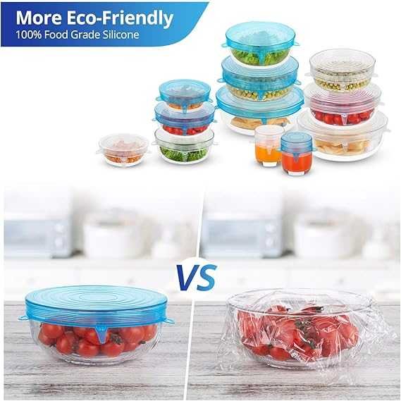6-Piece Silicone Stretchable Lids – Universal Airtight Food Covers (Mix Color)