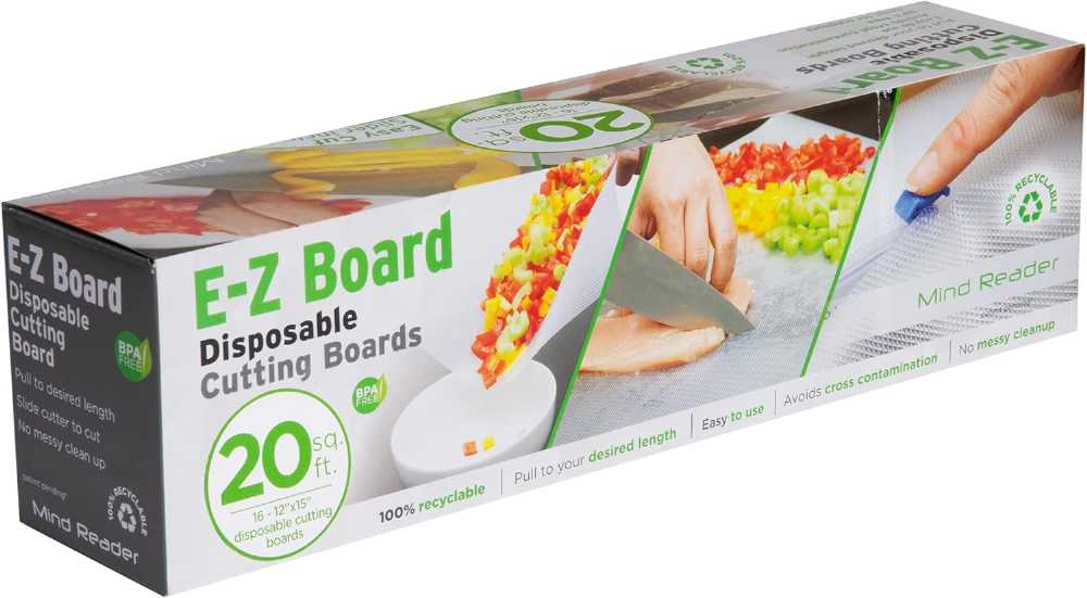 Disposable Cutting Board Mats – Flexible Chopping Sheets with Sliding Cutter